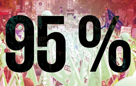 Un mandat historique, à 95 % en faveur de la grève, pour le Front commun
